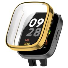 Custodia protettiva per orologio galvanico in TPU a copertura totale per Redmi Watch 3 (oro)