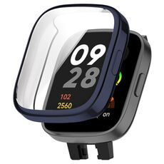 Custodia protettiva per orologio galvanico in TPU a copertura totale per Redmi Watch 3 (blu notte)