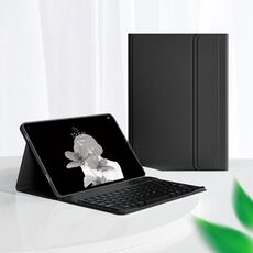 Per Lenovo Tab M10 Plus 10.6 3rd Gen 2022 LX106 Tasti quadrati Custodia per tablet in pelle con tastiera Bluetooth rimovibile (nero)
