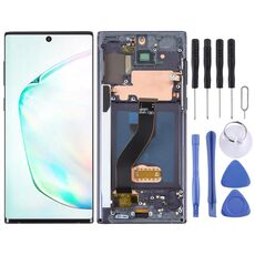 Schermo LCD OLED per Samsung Galaxy Note10 SM-N970F Digitizer Assemblaggio completo con cornice (nero)