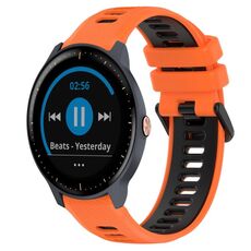Per Garmin Vivoactive3 Music 20mm Cinturino sportivo in silicone bicolore (arancione + nero)