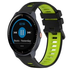 Per Garmin Vivoactive3 Music 20mm Cinturino sportivo in silicone bicolore (nero + verde)