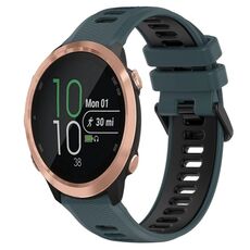 Per Garmin Forerunner 645 Cinturino sportivo in silicone bicolore da 20 mm (verde oliva + nero)