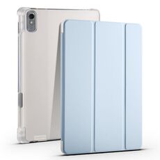Per Lenovo Pad Plus 2023 Custodia per tablet in pelle TPU trasparente pieghevole da 11,5 pollici con slot per penna (blu ghiaccio)