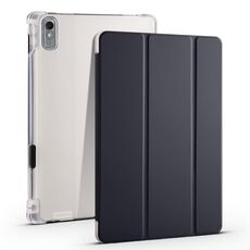 Per Lenovo Pad Plus 2023 Custodia per tablet in pelle TPU trasparente pieghevole da 11,5 pollici con slot per penna (nero)