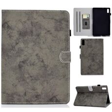 Per Lenovo Tab M9 Custodia protettiva per tablet in PU con trama in tessuto stile marmo (grigio)