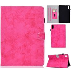 Per Lenovo Tab M9 Custodia protettiva per tablet in PU con trama in tessuto stile marmo (rosa rossa)