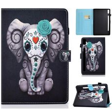 Per Lenovo Tab P11 Pro Gen 2 Filo per cucire Custodia in pelle per tablet verniciata orizzontale (Rose Elephant)