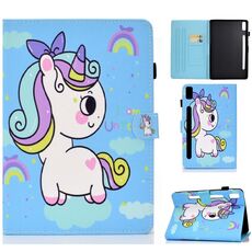 Per Lenovo Tab P11 Pro Gen 2 Filo da cucito Custodia in pelle per tablet verniciata orizzontale (Rainbow Unicorn)