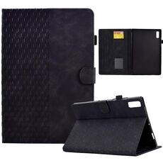 Custodia per tablet in pelle goffrata rombo per Lenovo Tab M9 (nera)