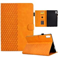 Custodia per tablet in pelle goffrata rombo per Lenovo Tab M9 (cachi)