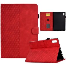 Custodia per tablet in pelle goffrata rombo per Lenovo Tab M9 (rosso)