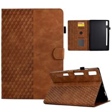 Per Lenovo Tab P11 Pro Gen 2 Custodia per tablet in pelle goffrata rombo (marrone)