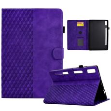 Per Lenovo Tab P11 Pro Gen 2 Custodia per tablet in pelle goffrata rombo (viola)