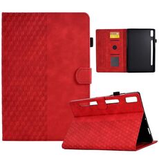 Per Lenovo Tab P11 Pro Gen 2 Custodia per tablet in pelle goffrata rombo (rosso)