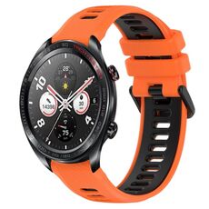For Honor Watch Dream 22mm Cinturino sportivo in silicone bicolore (arancione + nero)