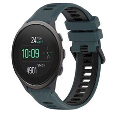 Per cinturino sportivo in silicone bicolore SUUNTO 5 Peak 22mm (verde oliva + nero)