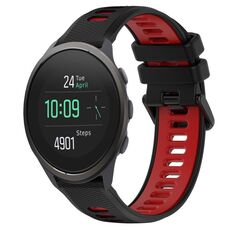 Per cinturino sportivo in silicone bicolore SUUNTO 5 Peak 22mm (nero + rosso)