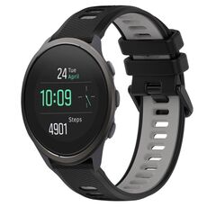Per cinturino sportivo in silicone bicolore SUUNTO 5 Peak 22mm (nero + grigio)