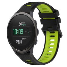 Per cinturino sportivo in silicone bicolore SUUNTO 5 Peak 22mm (nero + verde)