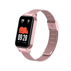 Per cinturino per orologio in metallo con fibbia Milan Redmi Band 2 (rosa rosa)