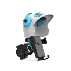 Supporto per telefono cellulare con protezione solare per casco piccolo, supporto per telefono cellulare per moto, specifiche: manubrio bianco