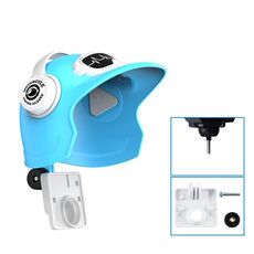 Supporto per telefono cellulare con protezione solare per casco piccolo, supporto per telefono cellulare per moto, specifiche: Blue Helmet