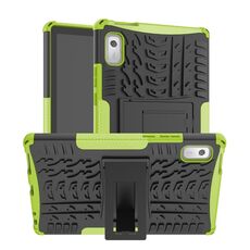 Per Lenovo Tab M9 Tire Texture TPU + custodia per telefono PC con supporto (verde)