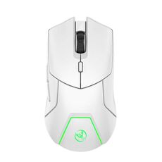 HXSJ T40 7 tasti 4000 DPI Mouse da gioco wireless con retroilluminazione colorata a tre modalità ricaricabile (bianco)