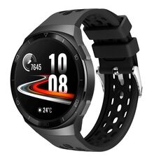 Per Huawei Watch GT 2e Cinturino in silicone con foro tondo tinta unita (nero)