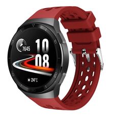 Per Huawei Watch GT 2e Cinturino in silicone con foro tondo tinta unita (rosso)