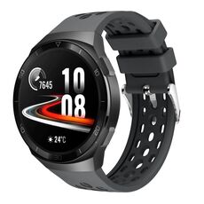 Per Huawei Watch GT 2e Cinturino in silicone con foro tondo tinta unita (grigio)