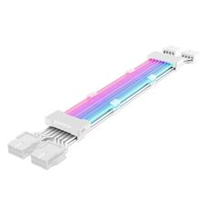 Doppio cavo di alimentazione per scheda grafica a 8 pin Bianco 5V ARGB Neon Color Line