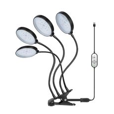 Luce di crescita delle piante a LED Telecomando USB Luce di riempimento a quattro teste (luce rossa calda)