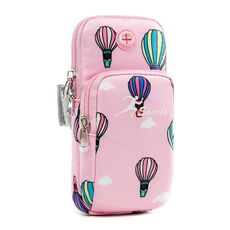 B081 Borsa da braccio piccola per telefono da corsa Borsa da fitness per sport all'aria aperta (rosa chiaro)