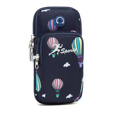 B081 Borsa da braccio grande per telefono da corsa Borsa da fitness per sport all'aria aperta (blu scuro)