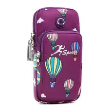 B081 Borsa da braccio grande per telefono da corsa Borsa da fitness per sport all'aria aperta (viola)