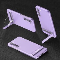Per Samsung Galaxy S23+ 5G GKK Custodia per cellulare Triumph ultra sottile a copertura totale con supporto (viola)
