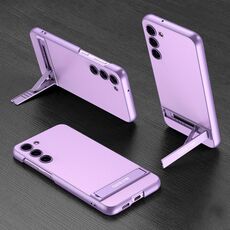 Per Samsung Galaxy S23+ 5G GKK Triumph Custodia in pelle ultra sottile con supporto (viola)
