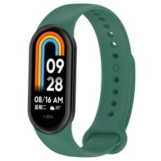 Per cinturino di ricambio per spina in silicone tinta unita Xiaomi Mi Band 8 (verde)