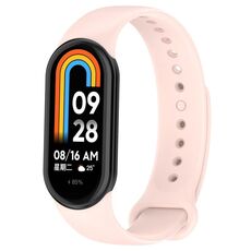 Per cinturino di ricambio per spina in silicone tinta unita Xiaomi Mi Band 8 (rosa)