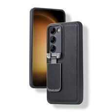 Per Samsung Galaxy S23 + 5G Lens Flip Cover Custodia per telefono in TPU + PU (nero)
