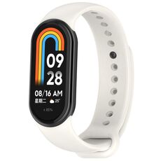 Per cinturino di ricambio per spina in acciaio inossidabile tinta unita Xiaomi Mi Band 8 (bianco a riposo)