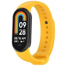 Per cinturino di ricambio per spina in acciaio inossidabile tinta unita Xiaomi Mi Band 8 (giallo)