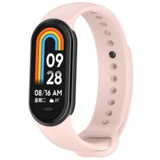 Per cinturino di ricambio per spina in acciaio inossidabile tinta unita Xiaomi Mi Band 8 (rosa)