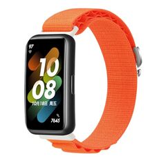 Per cinturino per orologio in nylon con cinturino Huawei Band 7 (arancione)