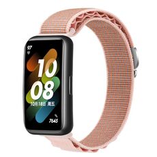 Per cinturino per orologio in nylon con cinturino Huawei Band 7 (rosa)