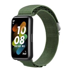 Per cinturino per orologio in nylon con cinturino Huawei Band 7 (verde)