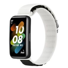 Per cinturino per orologio in nylon con cinturino Huawei Band 7 (Starlight Black)