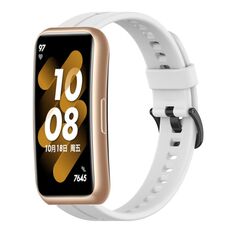 Per cinturino in silicone tinta unita Huawei Band 7 (bianco)